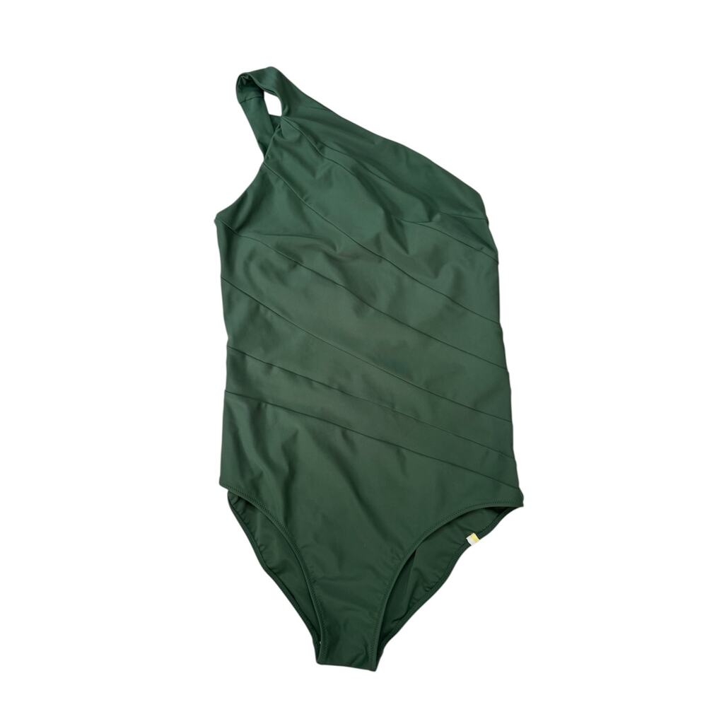 SUMMERSALT The Sidestroke One Piece Bathing Suit in Olive Green Size 10 Womens